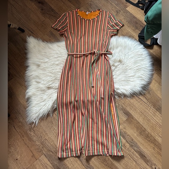 & OTHER STORIES Belted Striped T-Shirt Dress - Picture 4 of 7